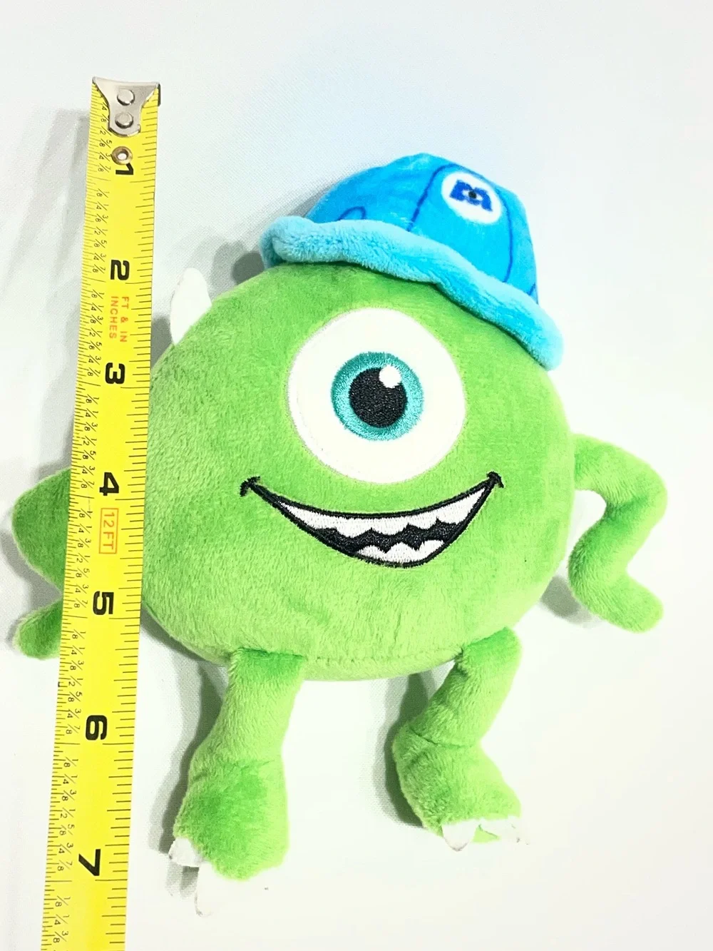 6” Monsters Inc Mike Wazowski Buckle Down Dog Plush Toy Squeaky Great Condition
